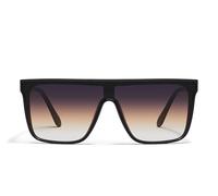 Quay - Sunglasses for Men & Women, Shield Lenses with UV Protection (Nightfall, Black), Black, M