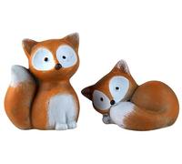 Quay Traders Fox And Cub Cute Ornaments Figurines - Set of 2