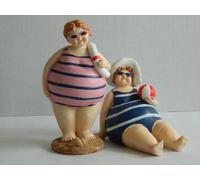 Quay Traders SEASIDE FAT PLUMP LADIES IN BATHING COSTUMES NAUTICAL BEACH NOVELTY FUN GIFT