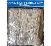 Quay Traders Thick Decorative Fishing Net - 150cm x 200cm - (Beige)