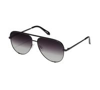 Quay Unisex High Key Classic Aviator Sunglasses, Black/Fade Polarized, One Size