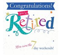 Quayside Cards Retirement Card - 7 Day Weekend