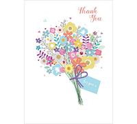 Quayside Cards Thank You Card - Flower Bouquet