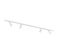 Qub Focus III 1-Phase Spotlight Track Lighting - 200 cm - 4X GU10 Heads - 2X 1m Rails - I-Form - Ceiling Spotlight White - Extendable & Flexible - LED-Compatible - Modern Design Track Lighting
