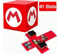 QUBAMG Switch Game Card Case Holder Cube-41-Slot Cute Compact Storage Box for Nintendo Switch/OLED/Lite Games-Red M Fun Block Design for Girls & Boys Travel