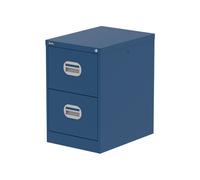 Qube 2 Drawer Filing Cabinet Blue