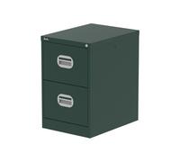 Qube 2 Drawer Filing Cabinet British Racing Green