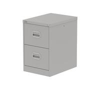 Qube 2 Drawer Filing Cabinet Goose Grey