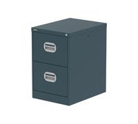 Qube 2 Drawer Filing Cabinet Ocean Cobalt