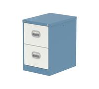 Qube 2 Drawer Filing Cabinet Pastel Blue And Satin White