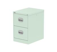 Qube 2 Drawer Filing Cabinet Peppermint Green
