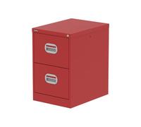 Qube 2 Drawer Filing Cabinet Red