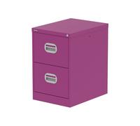 Qube 2 Drawer Filing Cabinet Traffic Purple
