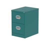Qube 2 Drawer Filing Cabinet Verdigris