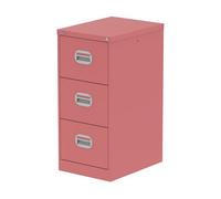 Qube 3 Drawer Filing Cabinet Antique Pink