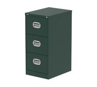 Qube 3 Drawer Filing Cabinet British Racing Green