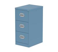 Qube 3 Drawer Filing Cabinet Pastel Blue
