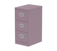 Qube 3 Drawer Filing Cabinet Pastel Violet