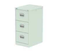 Qube 3 Drawer Filing Cabinet Peppermint Green