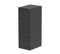 Qube 4 Drawer Filing Cabinet Black