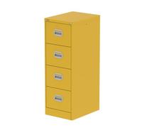Qube 4 Drawer Filing Cabinet Lemon Yellow