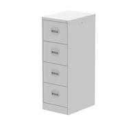 Qube 4 Drawer Filing Cabinet Light Grey