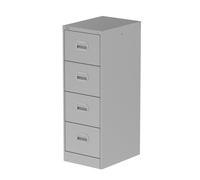 Qube 4 Drawer Filing Cabinet Silver