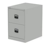 Bisley Qube by Bisley 2 Drawer Filing Cabinet Goose Grey BS0004