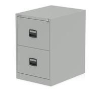 Qube by Bisley 2 Drawer Filing Cabinet Goose Grey