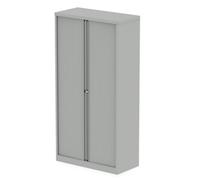 Bisley Qube by Bisley Side Tambour Cupboard 2000mm without Shelves Goose Grey BS