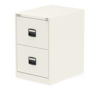 qube steel 2 drawers filing cabinet in chalk white