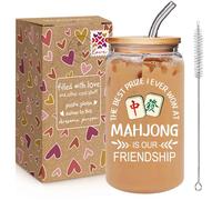 Qubereeree Funny Mahjong Gifts for Women Friends Mahjong Players, Mahjong is Our Friendship Humor Sarcastic Birthday Gifts for Mahjong Game Players Friends Besties Sister Coworker