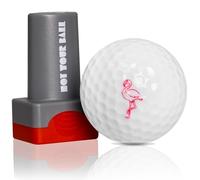 QUBI Golf Ball Stamp, Golf Ball Stamper, Reusable Self-Inking Golf Ball Stamp Marker to Identify Golf Balls, Golf Gifts Golf Accessories for Men and Women Golfers (Flamingo)