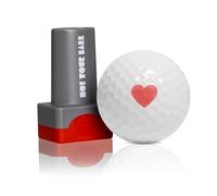 QUBI Golf Ball Stamp, Golf Ball Stamper, Self-Inking Golf Ball Stamp Marker to Identify Golf Balls, Golf Gift Golf Accessories for Men and Women Golfers (Heart)