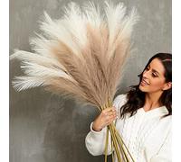 Qubitful Faux Pampas Grass, 9 PCS 37''/3.1FT Tall Fluffy Fake Pompas Floral, Large Artificial Pompous Grass Branches for Floor Vase Fillers, Boho Farmhouse Room Wedding Decor (Mixed Color)