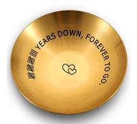 Qubitly 19 Years Anniversary for Him or Her, Bronze Gifts for Him, 19th Wedding Gifts, Gift for 19th Wedding Couple, Stainless Steel Keepsake, for Christmas, 3.9x3.9x0.4 Inches