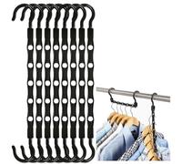 Qubitly 8 Pack Coat Hangers, Space Saving Hangers, Magic Clothes Hanger Space Savers, Sturdy Wardrobe Hanger Hooks for Clothes, Bedroom and Dorm Room Essentials