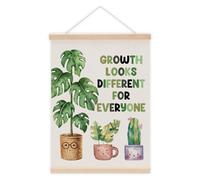 Qubitly Bohemian Motivational Wall Art, Posters, Inspirational Quotes, Growth Looks Different For Everyone Positive Affirmations Wall Decor, for Office, Bedroom, Classroom Decor