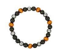 Qubitly Crystal Bracelet, Yellow Tigers Eye Bracelet with Introduction Card, 8mm Stretch Elastic Healing Bracelets for Women, Girls, Gifts