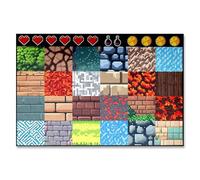 Qubitly Plush Gaming Rug, 80x120cm/47.2x31.5in Plush Bedroom Carpet, Stylish Boys Bedroom Accessories, Cozy Play Mat Ideal for Gaming Corners, Home Play Rooms & Study Floors