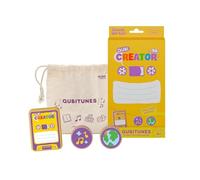 QUBITUNES Qubi Creator Interactive Audio Storyteller & Sound Mixer Toy for Kids - Record Custom Stories & Songs with Tactile Sound Blocks