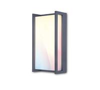 Qubo LED Outdoor Wall Light, Modern Aluminium Wall Light in Anthracite, Colour Changing, App Control, Compatible with Alexa and Google Assistant, Outdoor Lamp