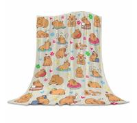 Qucarder Capybara Blanket Capybaras Throw Blanket Lightweight Cozy Flannel Blanket for Capybara Lovers Girls Boys Kids Women Men Bedroom Couch Sofa Home Decor 60x80 Inch
