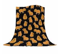 Qucarder Capybara Blanket Cutes Capybara Gifts Animals Lovers Throw Blankets Lightweight Cozy Flannel Blanket for Girls Boys Kids Bedroom Couch Sofa Home Decor 40x50 Inch