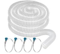 Qucship 2 1/2" x 20' Heavy Duty Clear PVC Dust Collection Hose with Carbon Steel Wire Coil, Puncture Resistant, 1 Hose