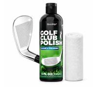 Qucship 8oz 4-in-1 Golf Club Polishing Kit (Clean, Restore, Protect) with Towel - Easy to Use Golf Club Polish, Long Lasting Golf Club Polish for Metal, Zinc, Aluminum & Steel... Clubs