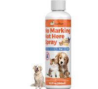 Qucship 8oz Stop Dog Urinating in House with No More Peeing, No Pee Spray for Dogs Inside, Indoor Dog No Marking Spray for Furniture & Carpet, Best Don't Pee Here Dogs Right