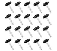 QUCUMER 20 Pcs Clamping Screw Knob, M8 x 40mm Male Thread Knurled Clamping Knobs Plastic Head Hand Knobs Plum Hex Shaped Grips Star Knob Star Shaped Clamping Screws Star Grip Nuts for Machinery Lathe