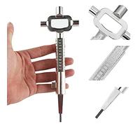 QUCUMER Building Universal Key, 6 in 1 Construction Master Key Zinc Alloy Universal Builders’ Key with 3mm Hexagon Socket & Scale 6/7 / 8 mm Square Control Cabinet Key to Open Mortise Cylinder Lock