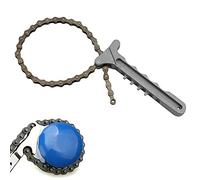 QUCUMER Oil Filter Chain Wrench, Adjustable Oil Filter Wrench Pliers Ratcheting Chains Wrenches Fuel Filters Removal Tool for Vehicle, 450mm/17.7inch
